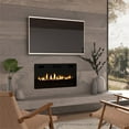 thumbnail image 1 of Cloud Mountain 36" Stainless Steel Wall Mounted Electric Fireplace in Black, 1 of 5