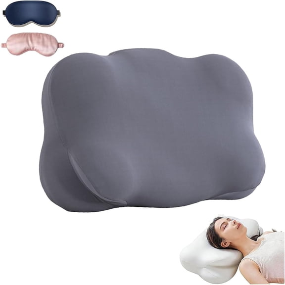 Cloud Neck Pillow, Cloud Pillow, Ergonomic Memory Foam Pillows, Adjustable Cervical Neck Support Pillow with Breathable Pillowcase for Side Back Stomach Sleepers
