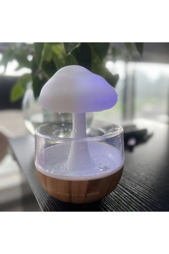 Cloud Night Light Aromatherapy Essential Oil Diffuser Micro Humidifier Desk Fountain Bedside Sleeping Relaxing Mood Water Drop Sound