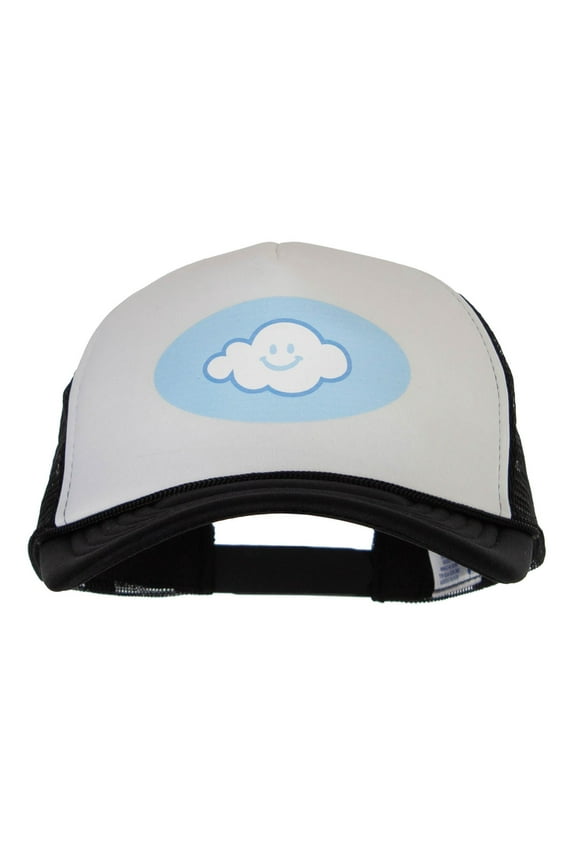 Cloud Nine Heat Transfer Foam Panel Mesh Snapback - Black White OSFM