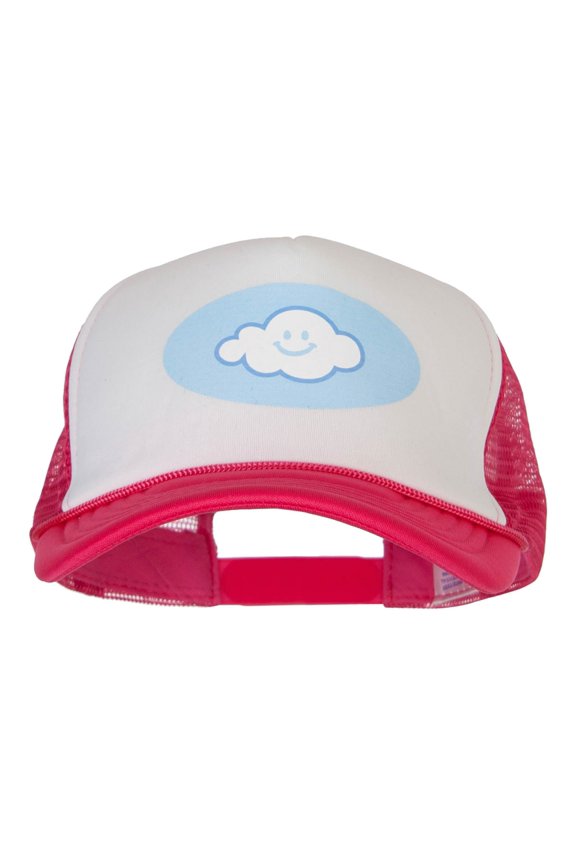 Cloud Nine Heat Transfer Foam Panel Mesh Snapback - Pink White OSFM