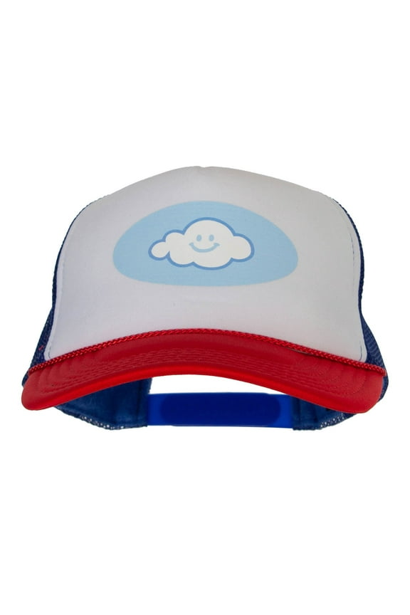 Cloud Nine Heat Transfer Foam Panel Mesh Snapback - White Royal OSFM
