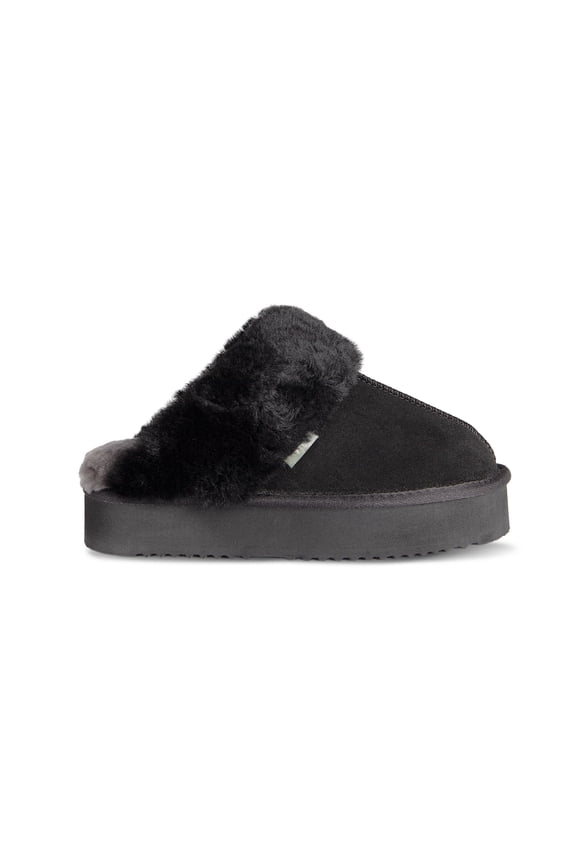 Ladies Platform Scuff Slipper