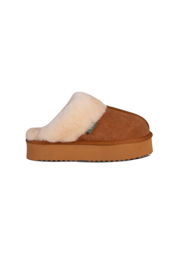 Ladies Platform Scuff Slipper