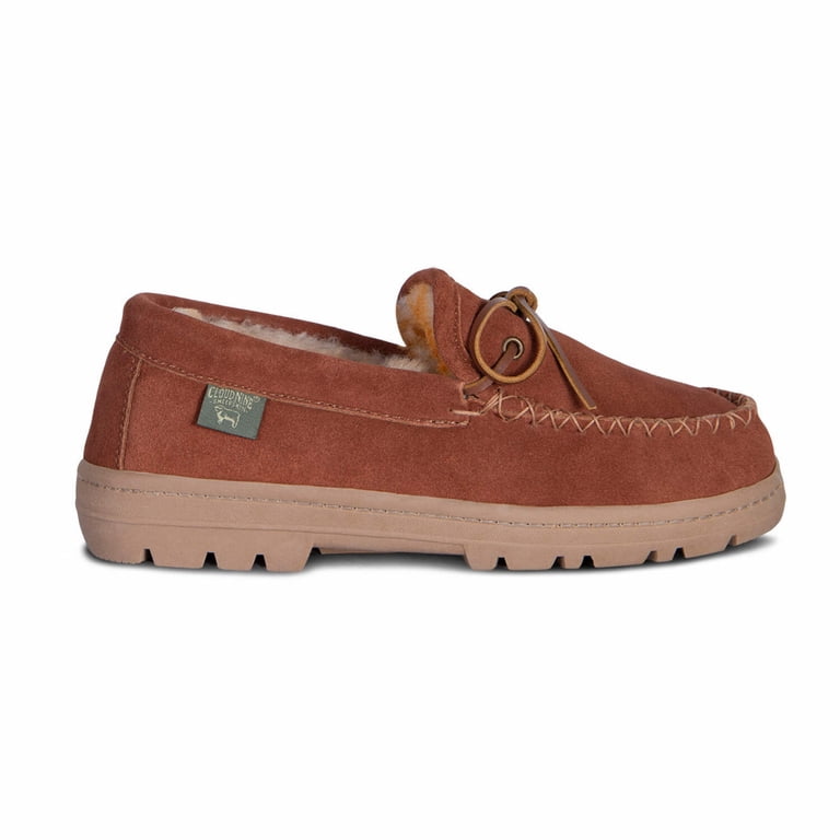 Cloud‎ Nine Sheepskin Mens Moccasin - Lined Slip-On Indoor & Outdoor Shoes Sz9 Cloud Nine Sheepskin Mens Soft Sole Moccasin Slippers  main image 2