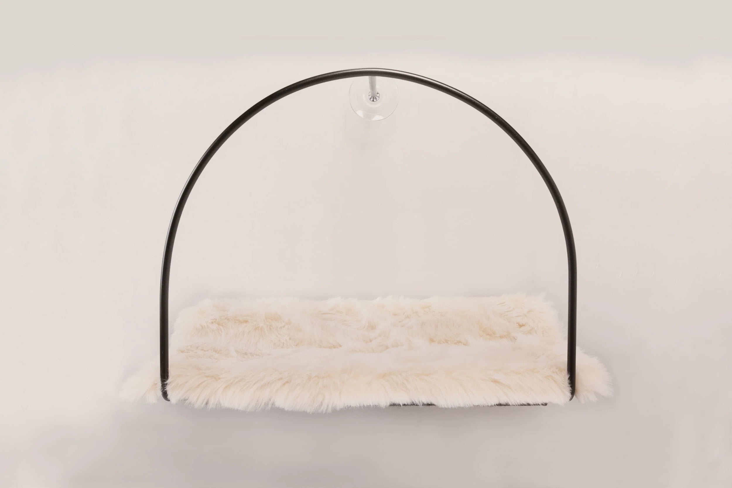 Soft Faux Fur Black Arch Window Cat Hammock