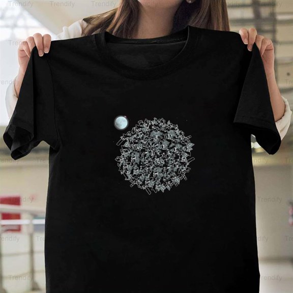 Cloud Of Debris Satellite Crowd Funny Space Sarcastic Unisex T-Shirt, up to size 5XL