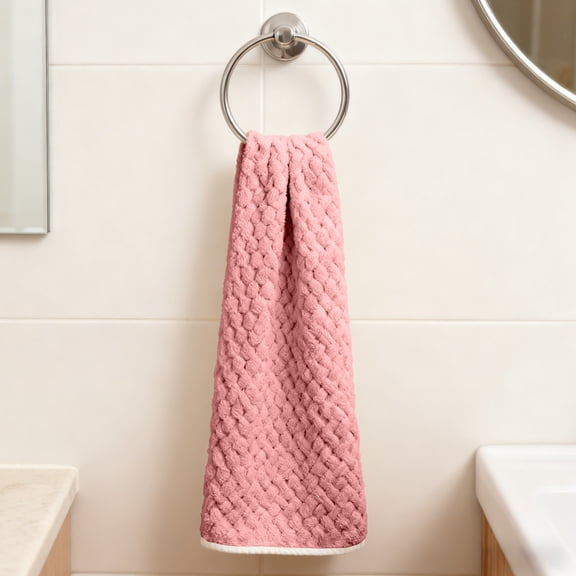 Cloud Pattern Corals Fleece Towel for Face, Bath, and Hair Drying