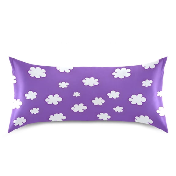 Cloud Pattern Pillow Case Standard Size Silky Satin Pillow Cover for Bedroom 20x26 Inch