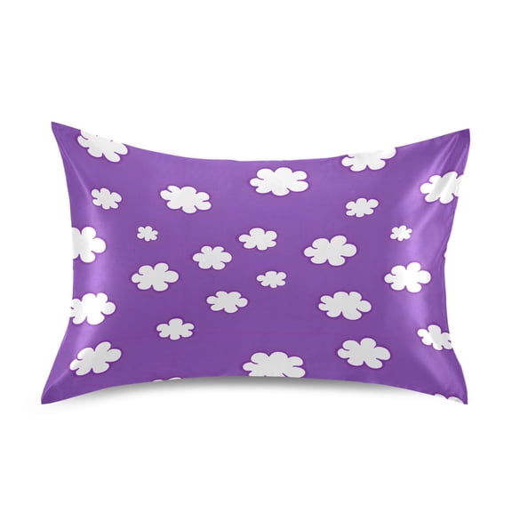 Cloud Pattern Pillowcase Standard Size 20''x26'' Satin Double-Sided Print Soft Wrinkle Resistant