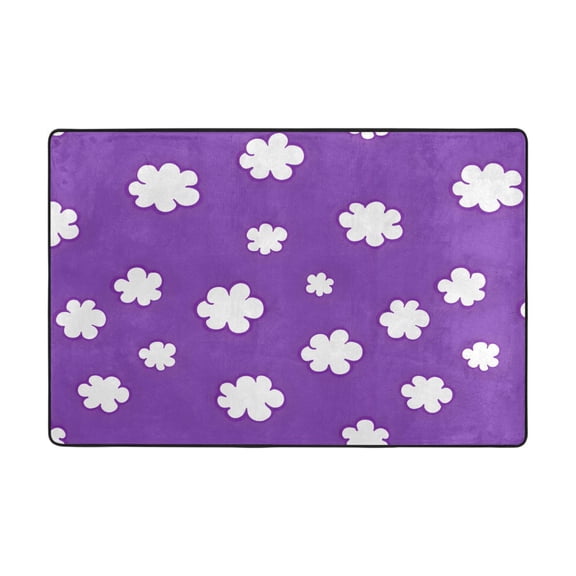 Cloud Pattern Rug 72x48in Memory Foam Absorbent Non Slip Plush for Living Room Office Bedroom