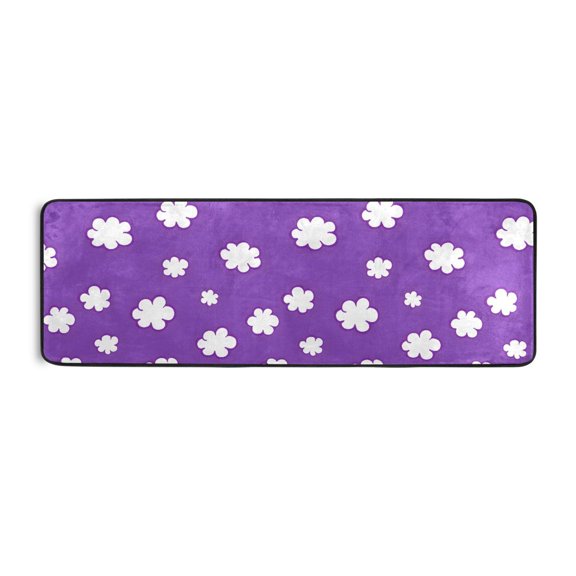 Cloud Pattern Runner Rug 24x72 Inch Cushioned Non Slip Soft Absorbent Floor Mat