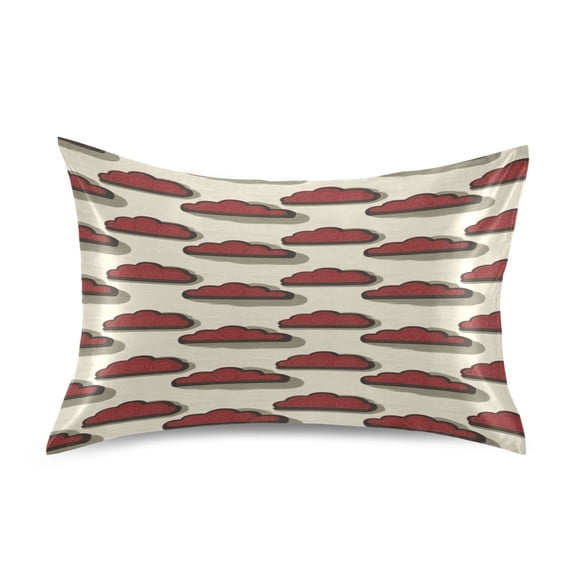 Cloud Pattern Standard Size Satin Pillowcase 20''x26'' Double-Sided Print Soft Wrinkle Resistant