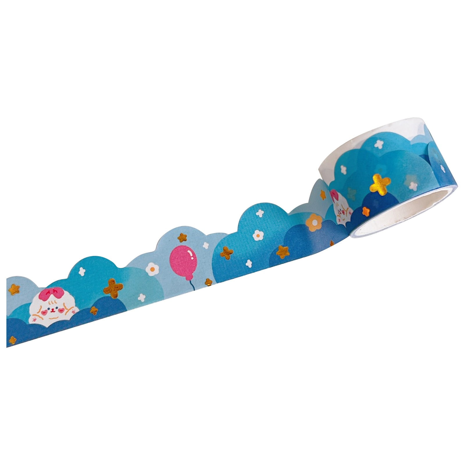 Cloud Peach Heart And Paper Tape Cute Bear Hand Tearing Sticker Tape