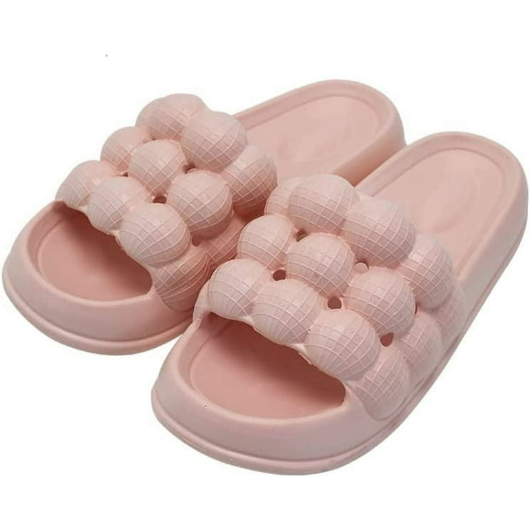 Cloud Pillow Bubbles Slippers for Women Men, Summer Funny Lychee
