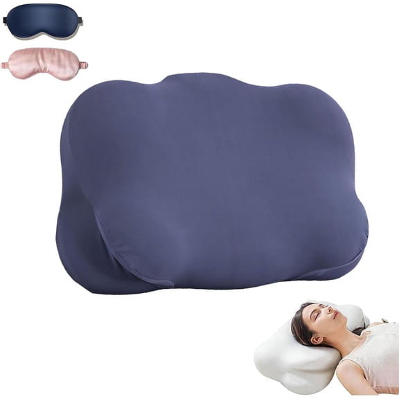 Cloud Pillow, Cloud Neck Pillow, Ergonomic Memory Foam Pillows, Adjustable Cervical Neck Support Pillow with Breathable Pillowcase for Side Back Stomach Sleepers (White)