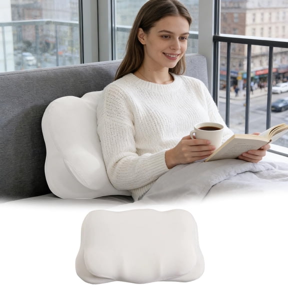 Cloud Pillow - Ergonomic Memory Foam Pillows Adjustable Neck Support with Breathable Pillowcase for Side Back Stomach Sleepers