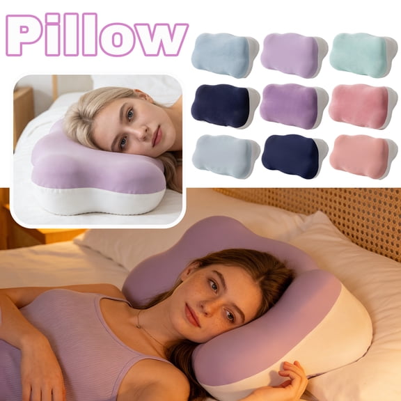 Cloud Pillow - Ergonomic Memory Foam Pillows, for Side, Back, and Stomach Sleepers, Adjustable Memory Foam with Breathable Cover for Optimal Comfort (Light pink)