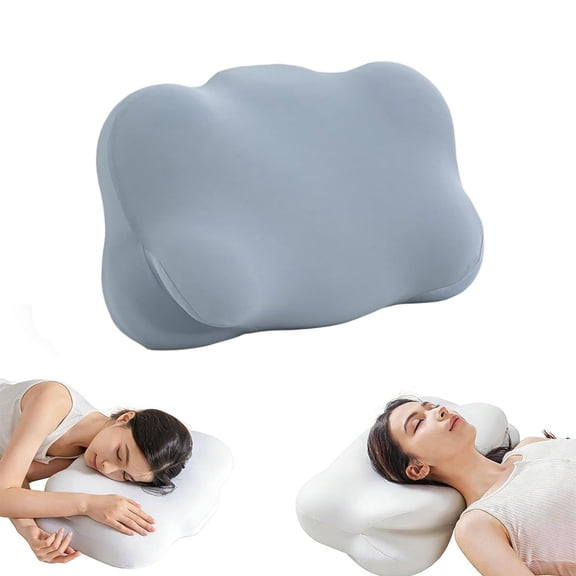 Cloud Pillow Ergonomic Memory Sleep Pillow Cloud Neck Pillow Adjustable Neck Support Pillow for Adults Light Blue