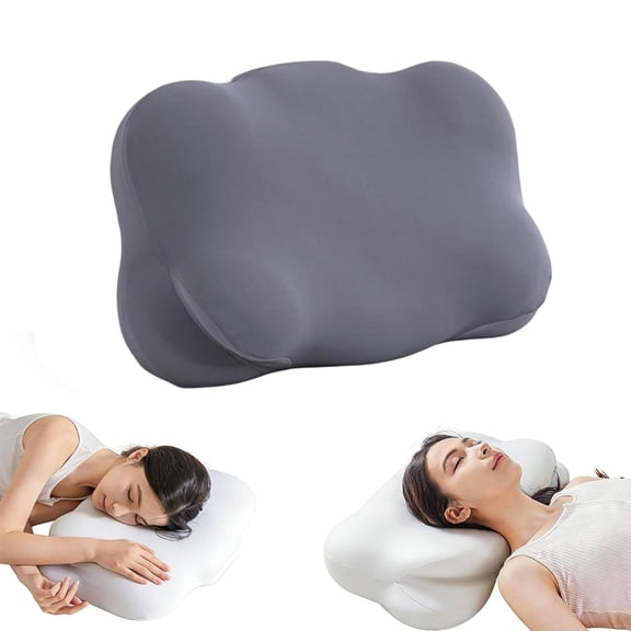 Cloud Pillow Ergonomic Sleep Pillow Cloud Neck Pillow Adjustable Neck Support Pillow for Adults Gray