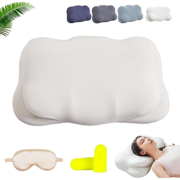 Cloud Pillow, Neck Pillow, Ergonomic Memory Foam Pillows, Cervical Neck Support Pillow, for Side Back Stomach Sleepers