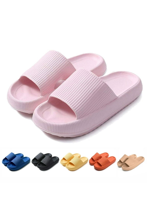Cloud Pillow Slippers for Men and Women - Non-Slip Quick Drying Shower Sandals with Thick Sole - Comfortable EVA Slides