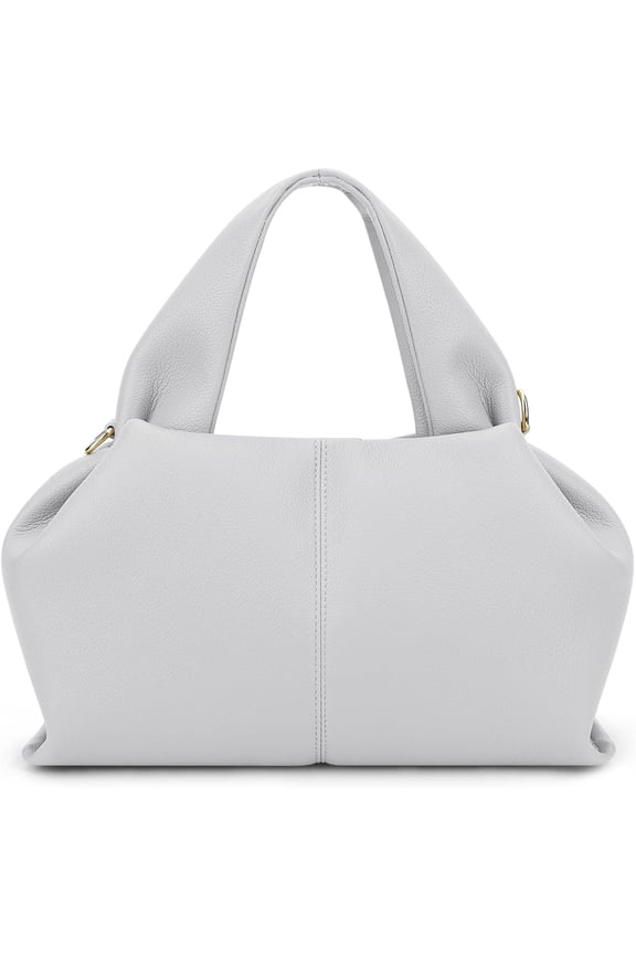 Cloud Pouch Bag Dumpling Clutch Purse Handbag Leather Tote Shoulder Bag Retro Crossbody bag with Removable Strap