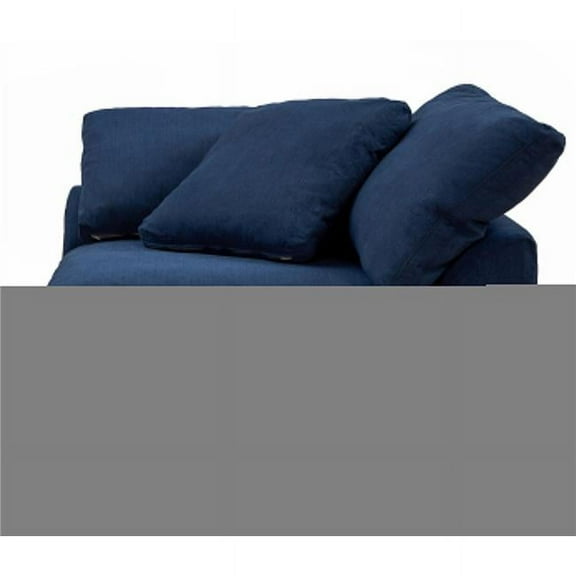Cloud Puff Slipcovered Modular Sectional Small Large Shaped Performance Fabric Sofa Navy Blue - 3 Piece