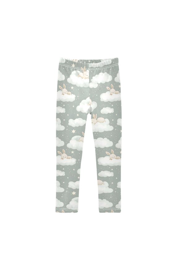 Cloud Rabbit Printed Leggings Yoga Pants for in 4t to 10t