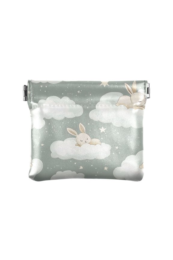 Cloud Rabbit Wallet Small PU Leather Change Pouch Wallet for Women