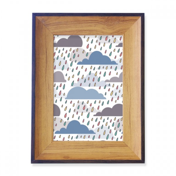 Cloud Rain Weather Drip Pattern Photo Frame Exhibition Display Art Desktop Painting