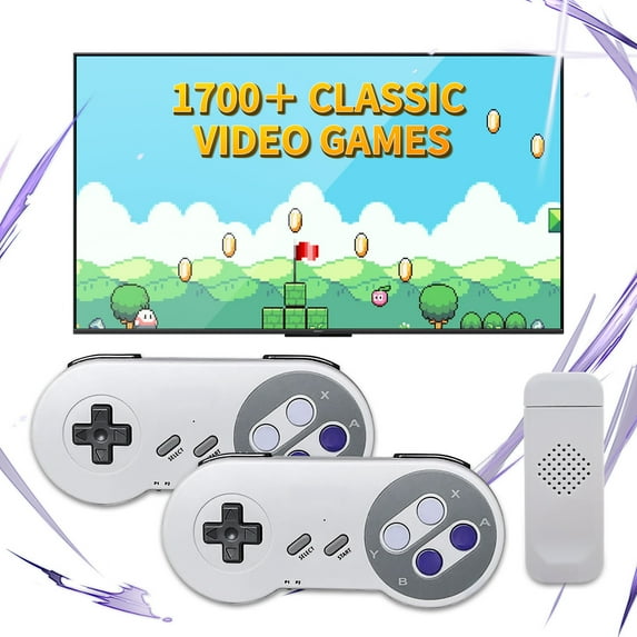 Cloud Retro Machines Built in 620 Video and 2 Controllers, Mini Video Controllers Plug and Play TV with AV Output, 8-Bit Video System, Children's Gift