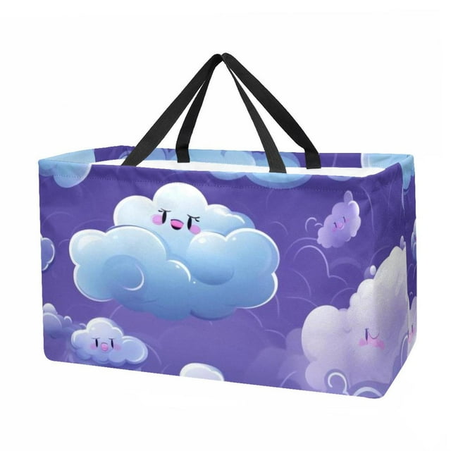 Cloud Reusable Large Capacity Foldable Grocery Bags and Shopping