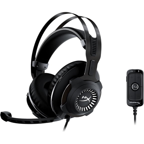 Cloud Revolver - Gaming Headset with 7.1 Surround Sound, Signature Memory Foam, Premium Leatherette, Steel Frame, Detachable Noise-Cancellation Microphone