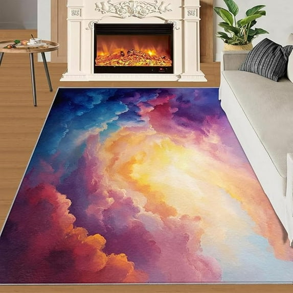 Fantasy Rug Collection Cloud Rug, Fantasy Clouds Rugs For Bedroom, Colorful Clouds Area Rugs ...