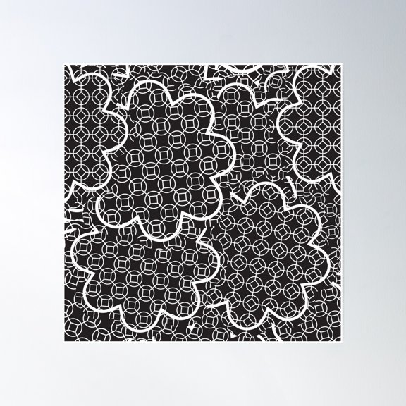 Cloud'S In The Night Sky Poster Wall Art, Modern Wall Decor, 30x30 UNFRAMED