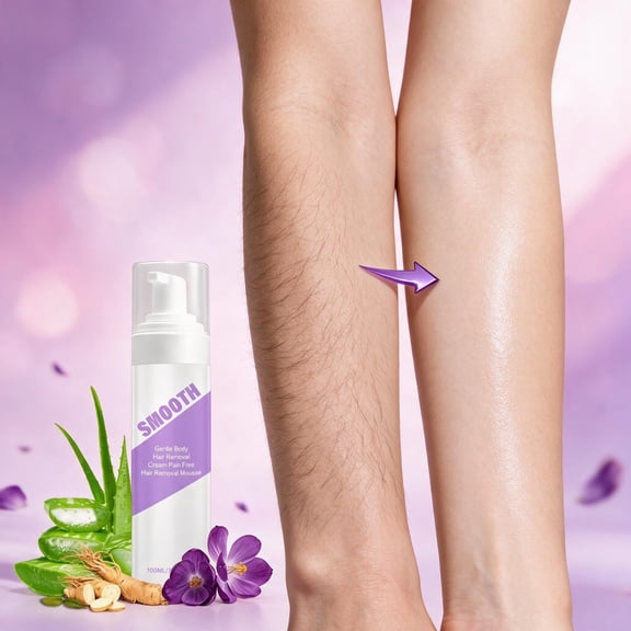Cloud Sense Hair Removal Spray, Smooth Hair Removal Spray,ast-Acting Gentle & Soothing Body & Legs Hair Removal Cream for Women and Men for Sensitive Skin for All Skin Types(1 spray)