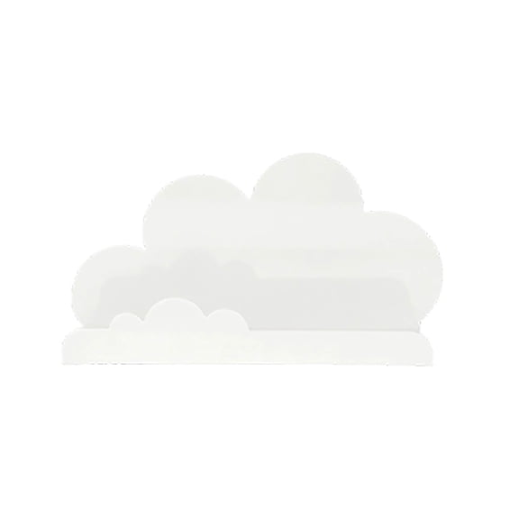 Cloud Shaped Floating Wall Shelf No Drill Decorative Storage Shelf For Bedroom Living Room Kitchen(White-27Cm)