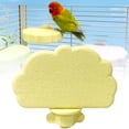 thumbnail image 1 of Cloud-Shaped Parrot Grinding Perch – Washable Bird Nail Care Platform with Screw Lock, Natural Cage Accessory for Parakeets, Lovebirds, Cockatiels, L, Light Yellow, 1 of 9