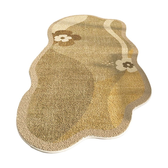 Cloud Shaped Pashmina Area Rug Soft Washable Non Slip Backing Irregular Mat For Bedroom Living Room Nursery