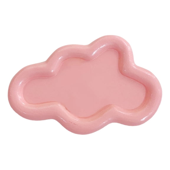 Cloud Shaped Resin Storage Tray Smooth Epoxy Jewelry Ring Key Small Item Dressing Table Decor Plate