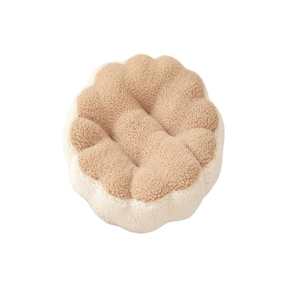 Cloud Shaped Tufted Round Seat Cushion 16x16in Soft Fluffy Floor Meditation Pad Non-Slip Dining Kitchen Chair Cushion