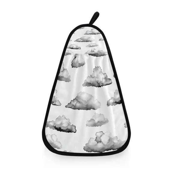 Cloud Sketch Pattern Hanging Towel Hand Towel 16.53x12.20in Quick-Drying for Kitchen and Bathroom Use