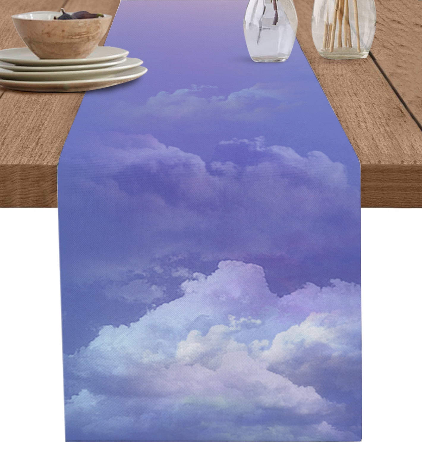Cloud in the Sky Sunset Table Runner 72 Inches, Mountain Nature Bed ...