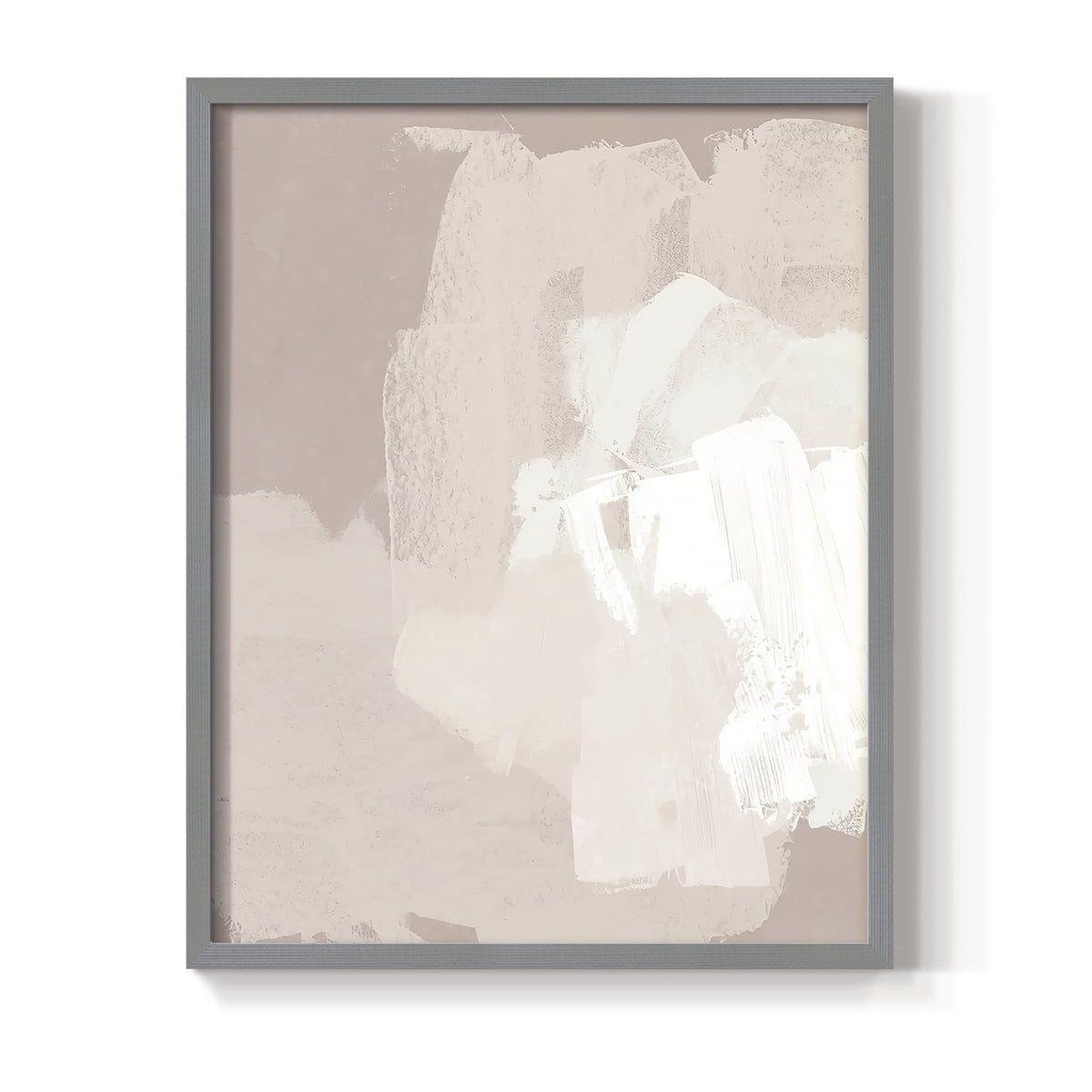 Cloud Slate II Framed Print in Gray Solid Wood Framed Print No Nail Hanging