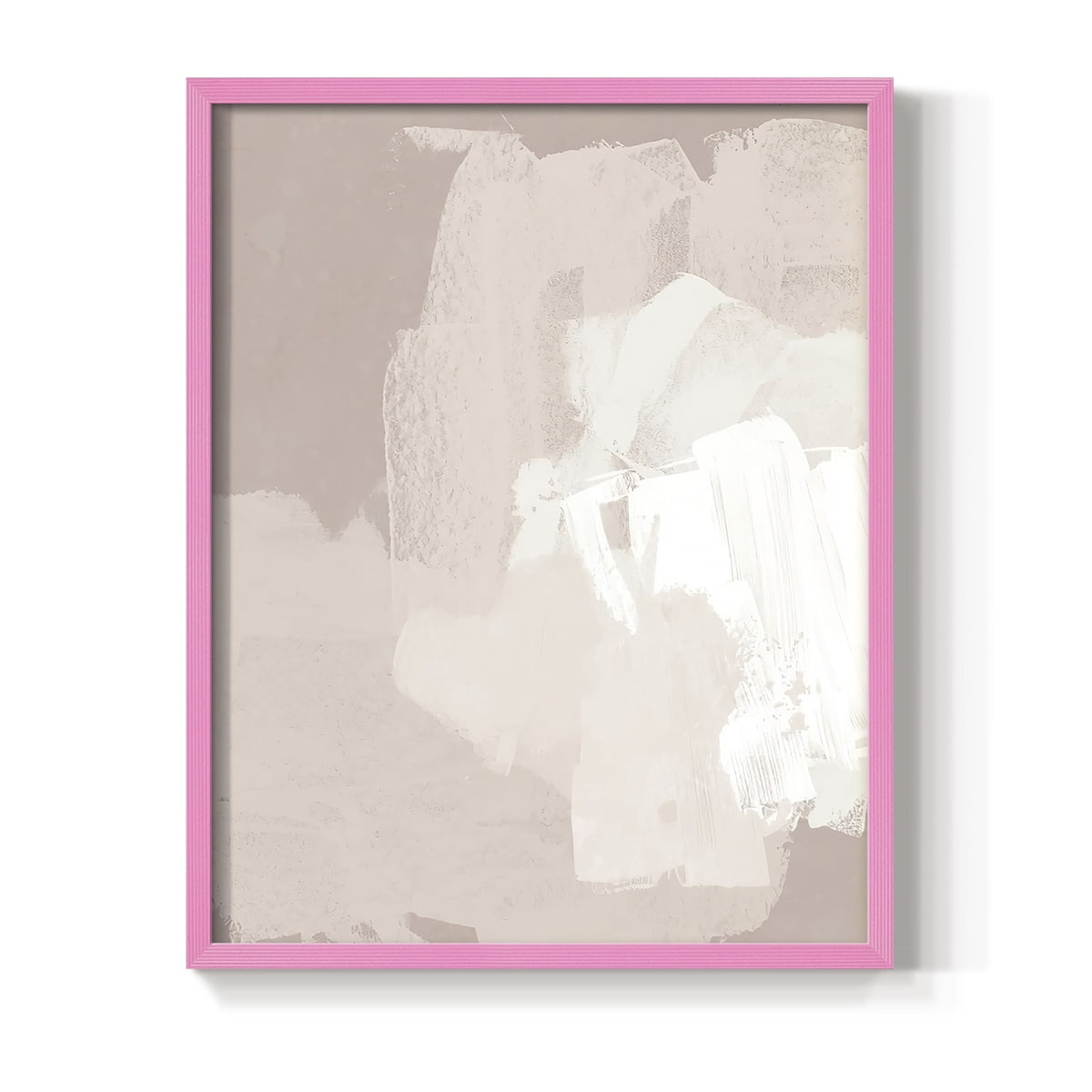 Cloud Slate II Framed Print in Pink Solid Wood Framed Print No Nail Hanging