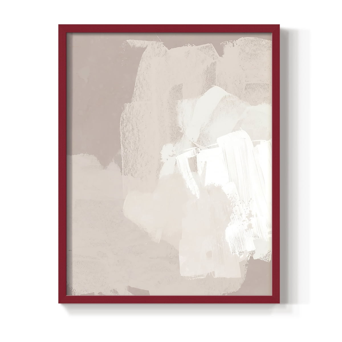 Cloud Slate II Framed Print in Red Solid Wood Framed Print No Nail Hanging