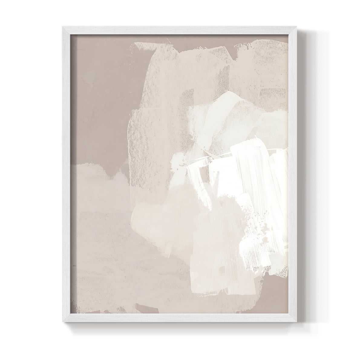 Cloud Slate II Framed Print in White Solid Wood Framed Print No Nail Hanging