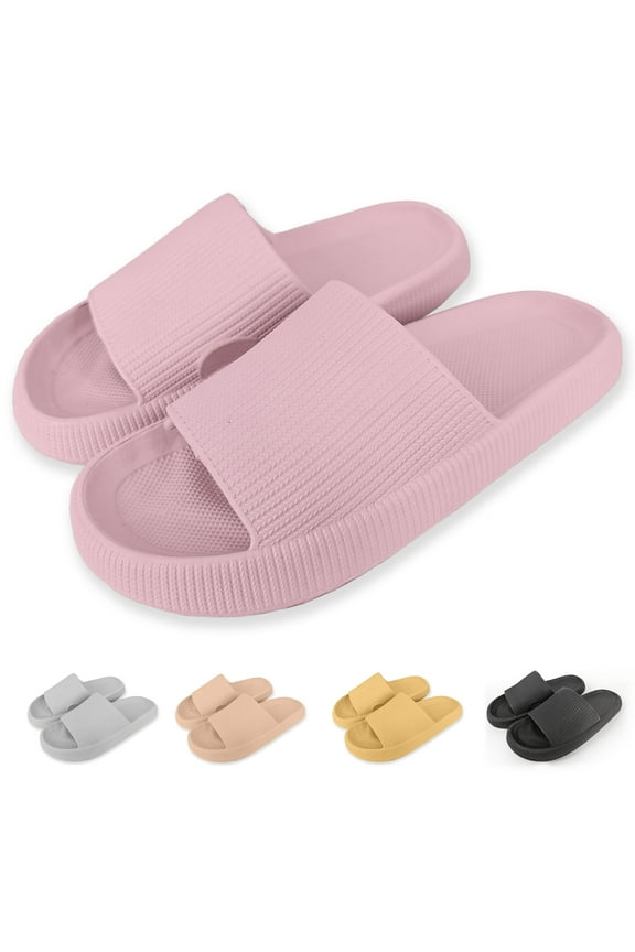 Cloud Slide Sandal for Women and Men, Pillow Slippers Thicken Sole Slide, Shower Bathroom Slides Sandals, Slides Super Comfy Soft Foam Slip-Resistant Slides