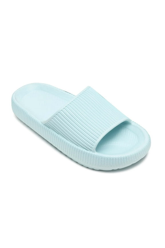 Cloud Slides for Kids, Toddler Shower Slippers Bathroom Pool Sandals Non-Slip Open Toe Pillow Slippers Super Soft Thick Sole Cozy Boys Girls Home House Cloud Cushion Slide for Indoor Outdoor Shoes